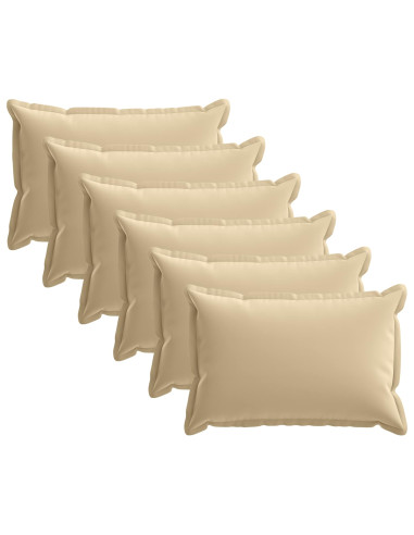 Federa 6 pz HOUTEN Beige 40 x 60 cm Poliestere