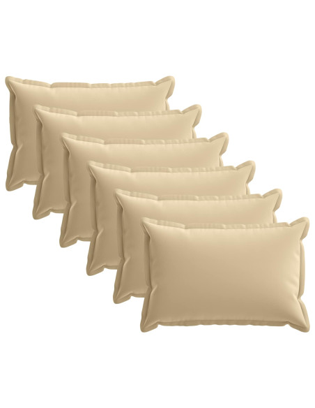 Federa 6 pz HOUTEN Beige 40 x 60 cm Poliestere