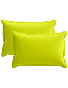 Federa 2 pz HOUTEN Verde brillante. 40 x 60 cm Poliestere