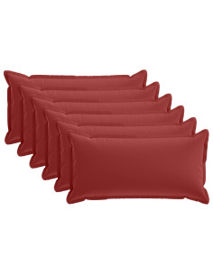 Federa 6 pz HOUTEN Rosso Vino 40 x 70 cm Poliestere