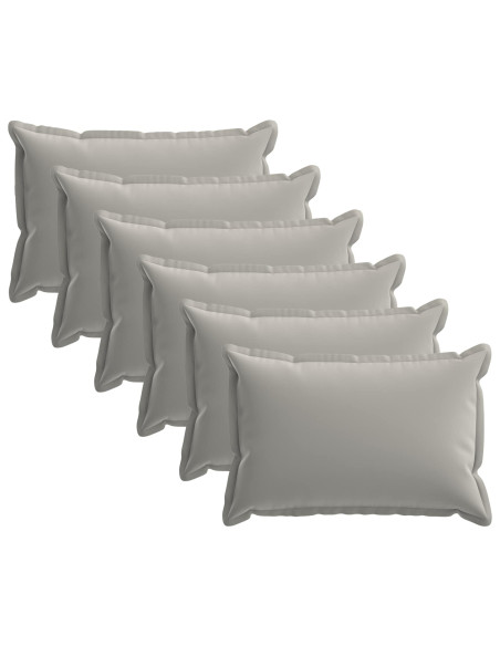Federa 6 pz HOUTEN Grigio 40 x 60 cm Poliestere