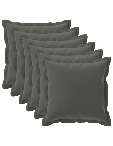 Federa 6 pz HOUTEN Antracite 70 x 70 cm Poliestere