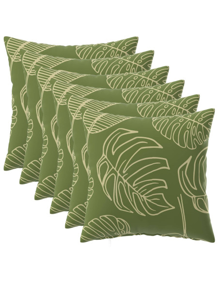 Federa 6 pcs HEERLEN Design a foglia 30 x 30 cm Poliestere