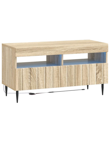 Mobile TV LED a 5 pezzi Rovere Sonoma Legno ingegnerizzato