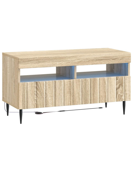 Mobile TV LED a 5 pezzi Rovere Sonoma Legno ingegnerizzato
