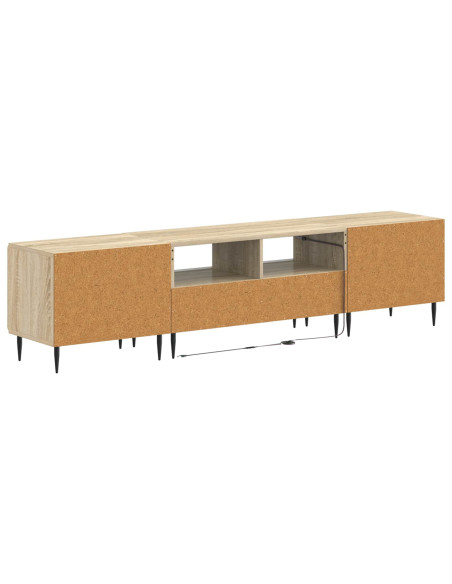 Mobile TV LED a 5 pezzi Rovere Sonoma Legno ingegnerizzato