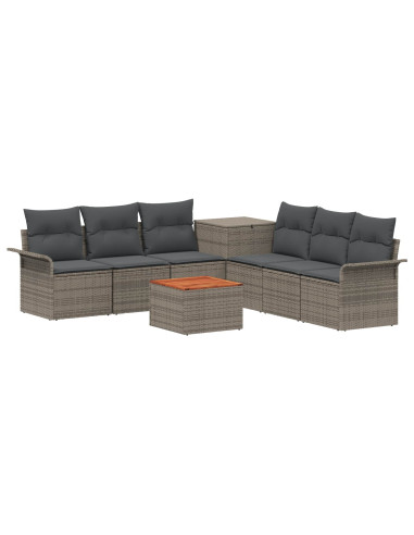 Set di divani 8 pz Grigio e Grigio Scuro