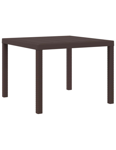Set da Pranzo per Giardino 5 pz Marrone e Grigio Chiaro PP