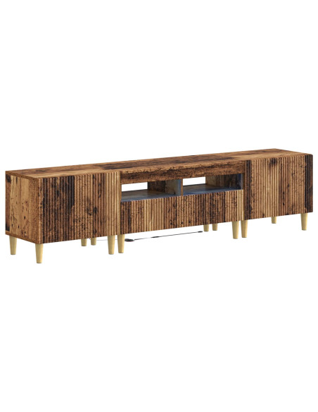 Mobile TV LED a 5 pezzi Legno antico Legno ingegnerizzato