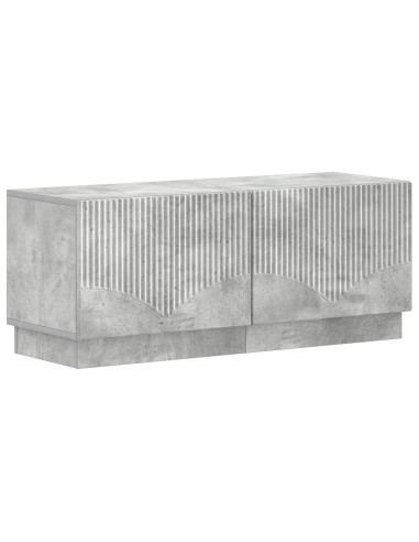 Mobile TV LED a 5 pezzi Grigio Cemento Legno ingegnerizzato