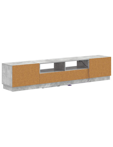 Mobile TV LED a 5 pezzi Grigio Cemento Legno ingegnerizzato