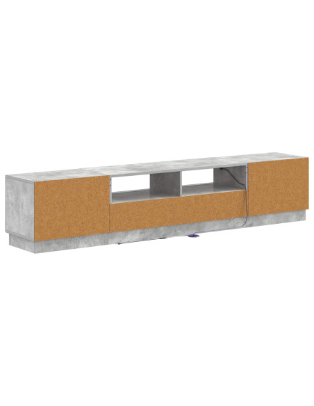 Mobile TV LED a 5 pezzi Grigio Cemento Legno ingegnerizzato