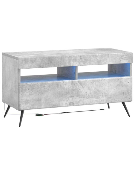 Mobile TV LED a 5 pezzi Grigio Cemento Legno ingegnerizzato