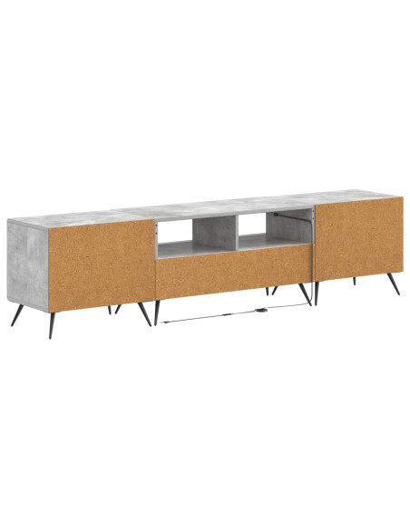 Mobile TV LED a 5 pezzi Grigio Cemento Legno ingegnerizzato