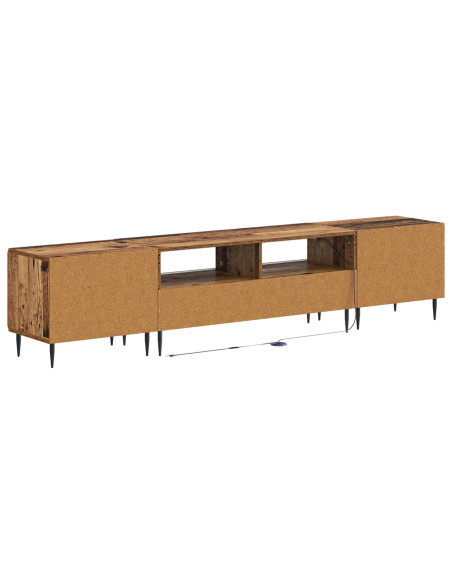 Mobile TV LED a 5 pezzi Legno antico Legno ingegnerizzato