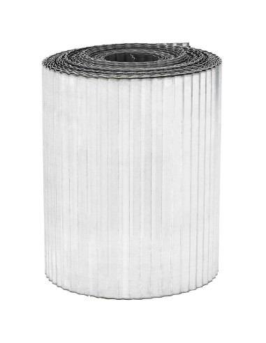 Bordura per Prato 20 m x 30 cm Acciaio zincato Argento