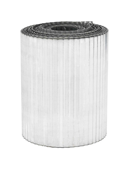 Bordura per Prato 20 m x 30 cm Acciaio zincato Argento
