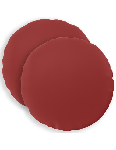 Federa 2 pcs HEERLEN Rosso Vino Ø 50 cm Poliestere