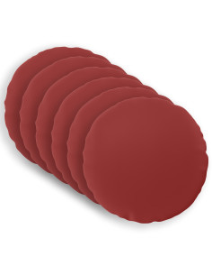 Federa 6 pcs HEERLEN Rosso Vino Ø 50 cm Poliestere