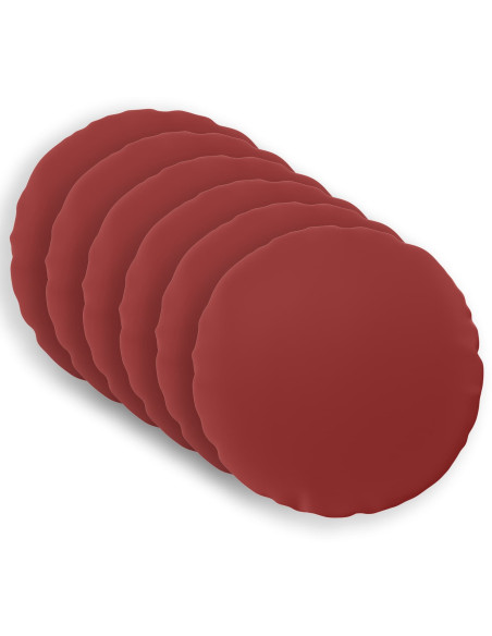 Federa 6 pcs HEERLEN Rosso Vino Ø 50 cm Poliestere