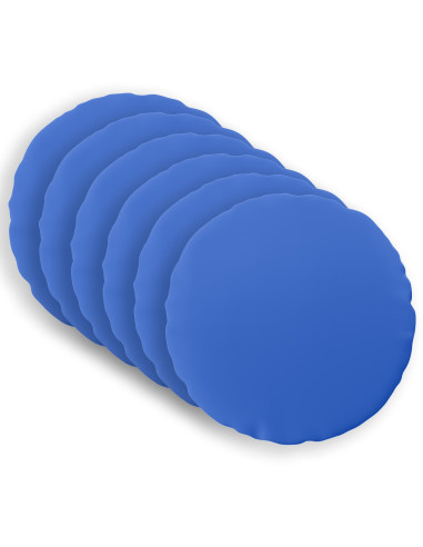 Federa 6 pcs HEERLEN Blu Reale Ø 60 cm Poliestere