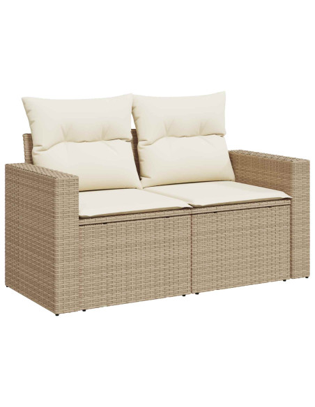 Set di divani 5 pz Beige e Bianco Crema
