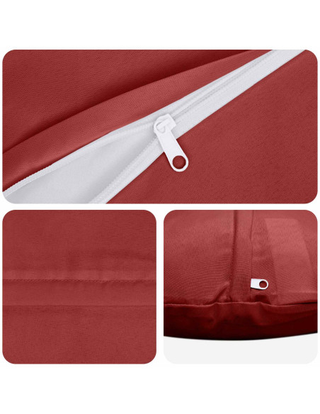 Federa 6 pcs HEERLEN Rosso Vino Ø 50 cm Poliestere