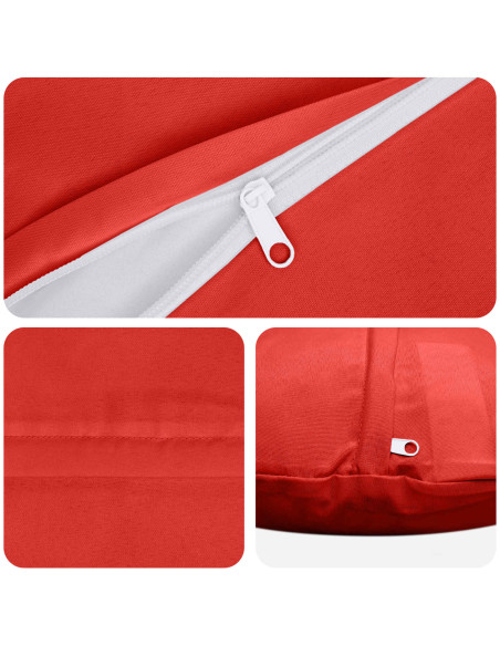 Federa 2 pcs HEERLEN Rosso Ø 60 cm Poliestere