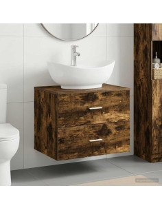 Set di mobili per il bagno Rovere Fumo Legno ingegnerizzato