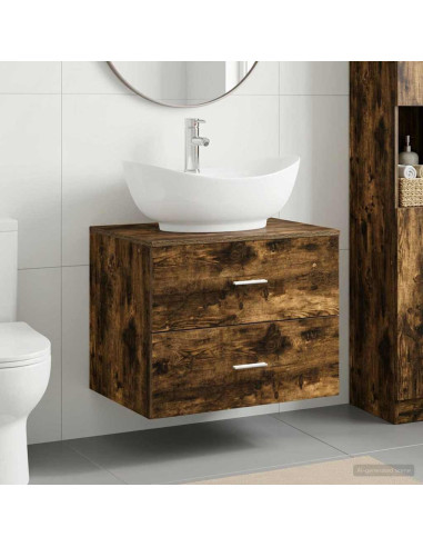 Set di mobili per il bagno Rovere Fumo Legno ingegnerizzato