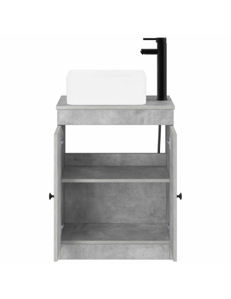 Set di mobili per il bagno Grigio Cemento Legno ingegnerizzato