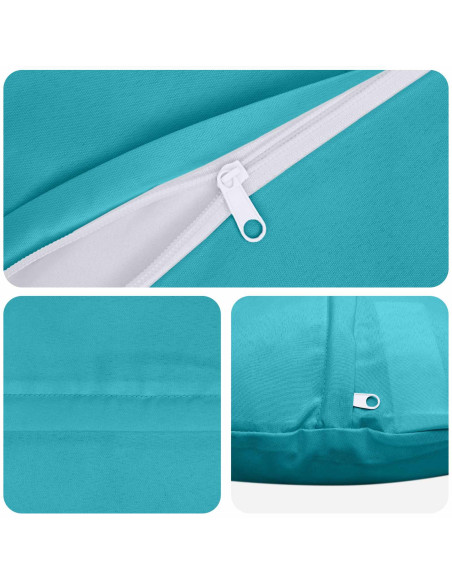 Federa 2 pcs HEERLEN Turchese Ø 60 cm Poliestere