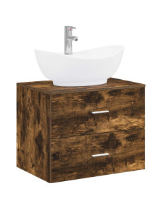 Set di mobili per il bagno Rovere Fumo Legno ingegnerizzato 2