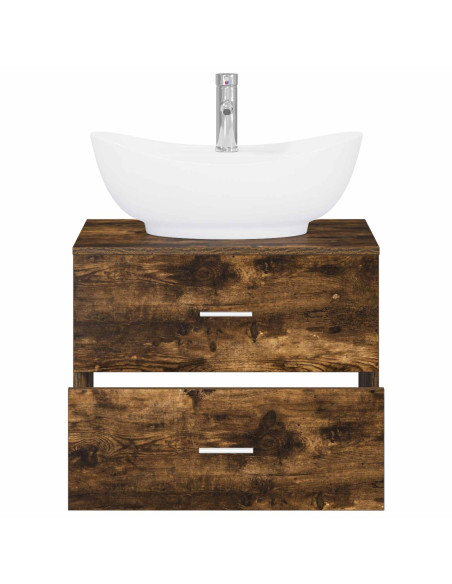 Set di mobili per il bagno Rovere Fumo Legno ingegnerizzato