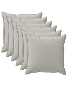 Federa 6 pz HOUTEN Grigio 40 x 40 cm Poliestere