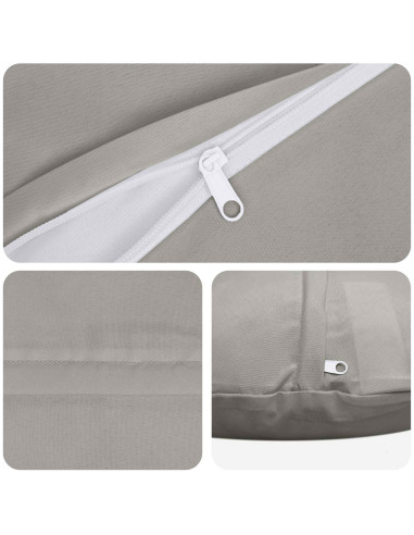Federa 2 pcs HEERLEN Grigio Ø 60 cm Poliestere