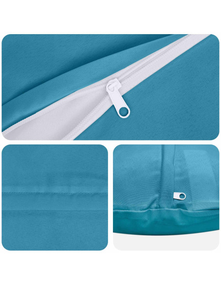 Federa 2 pcs HEERLEN Azzurro Ø 60 cm Poliestere