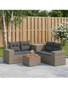 Set di divani 6 pz Grigio e Grigio Scuro