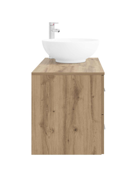 Set di mobili per il bagno 2 pz Rovere Artigianale