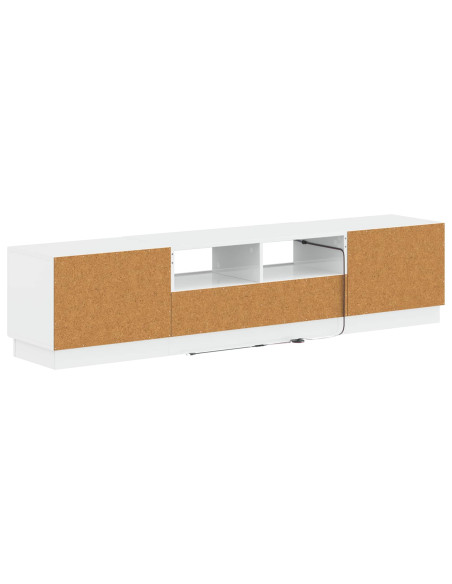 Mobile TV LED a 5 pezzi Bianco Lucido Legno ingegnerizzato