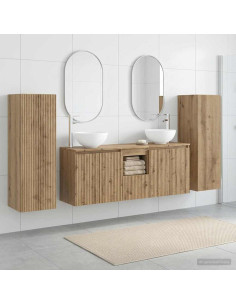 Set di mobili per il bagno 5 pz Rovere Artigianale
