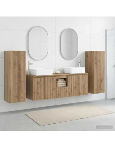 Set di mobili per il bagno 5 pz Rovere Artigianale