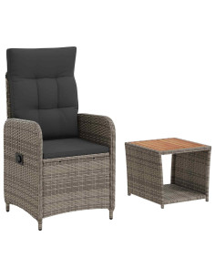 Set Lounge da Giardino 2 pz Grigio chiaro e grigio scuro 2