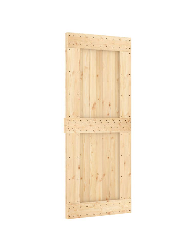 Porta scorrevole Naturale e Nero 85 x 210 cm
