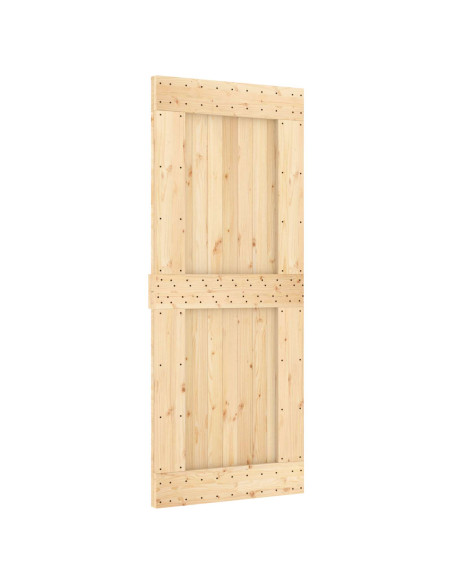 Porta scorrevole Naturale e Nero 85 x 210 cm