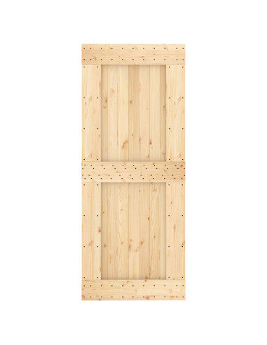 Porta scorrevole Naturale e Nero 85 x 210 cm