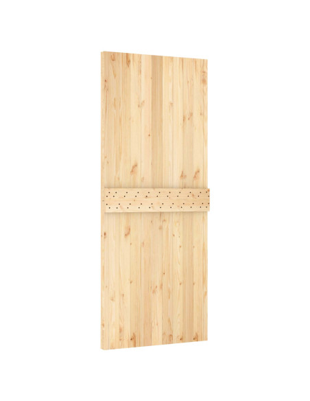 Porta scorrevole Naturale e Nero 85 x 210 cm