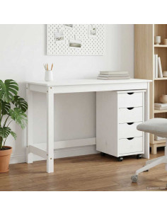 Set di Scrivania e Armadietto 2 pz Bianco