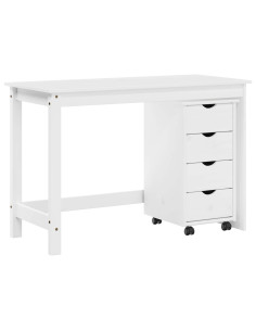 Set di Scrivania e Armadietto 2 pz Bianco 2
