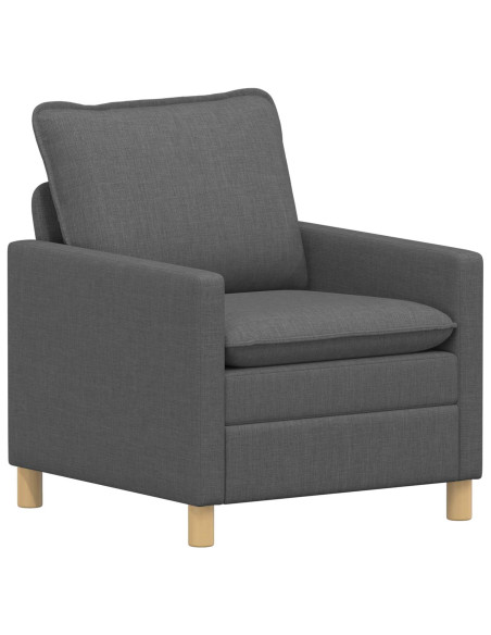 Set di divani 2 pz Grigio Scuro Tessuto